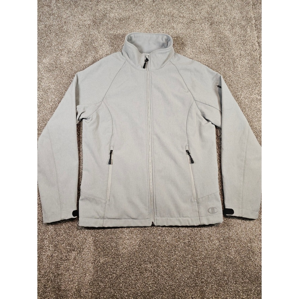 Champion Performance Duofold Warm CTRL Softshell Jacket Gray Full Zip Men Medium